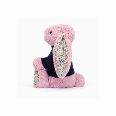 Jellycat Blossom Tulip Conejo with Navy Jumper | SPQU-38569